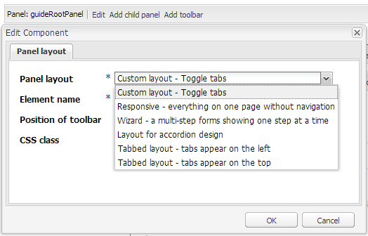 Custom Panel layout shows up in the panel layout list