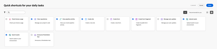 Experience Hub customized