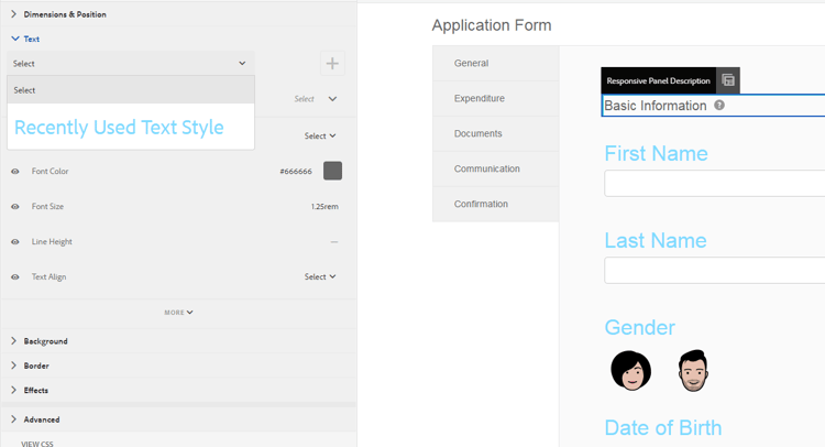 Font style cached for a component available for another