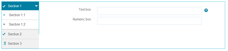 In the Tabbed layout, the tabs appear on the left