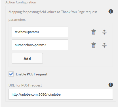 Mapping for field values passed as Thank You Page parameters