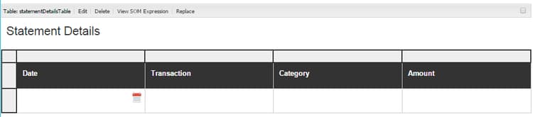 Statment details authoring