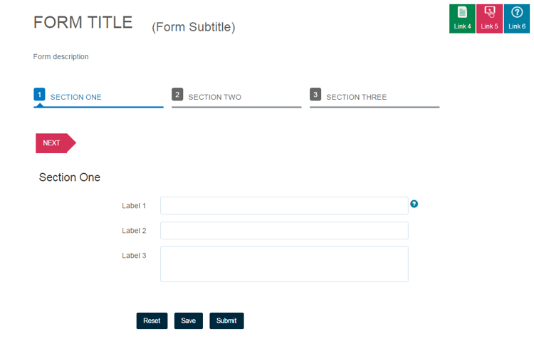 A form using wizard layout