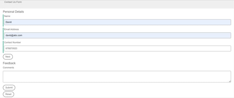 Set Property Form Preview