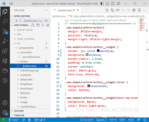 Canvas Theme Structure