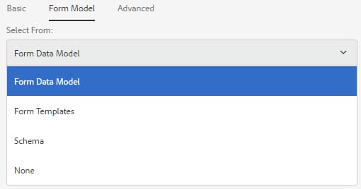 Displays model type in the Form Model tab