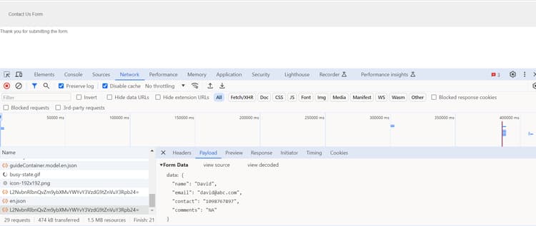 Inspect data at the console window