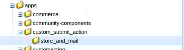 Screenshot depicting the creation of a node with the property sling:Folder