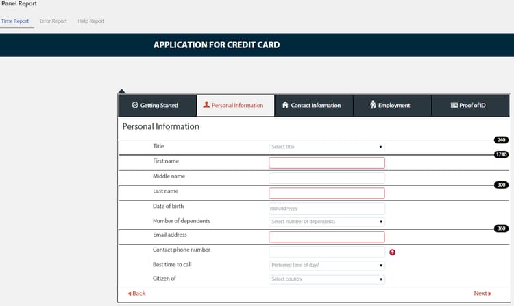 Detailed panel report