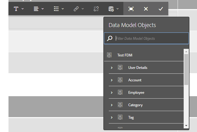 Create data binding