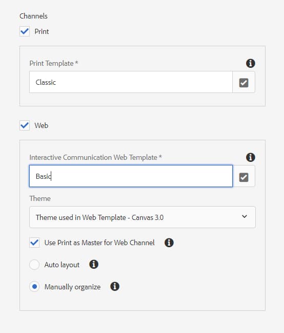 Create IC options