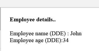 Placeholder elements in letter