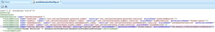 customAction tag