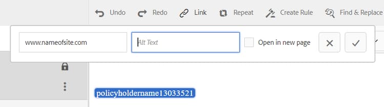 Create hyperlink in text asset