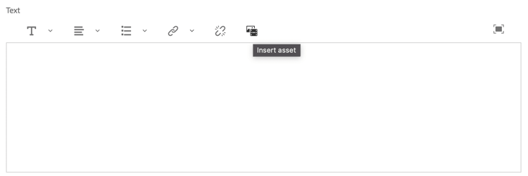 Content Fragments - Insert Asset