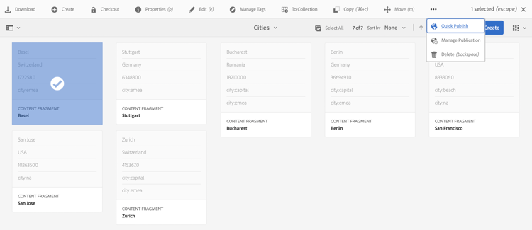 Action Toolbar