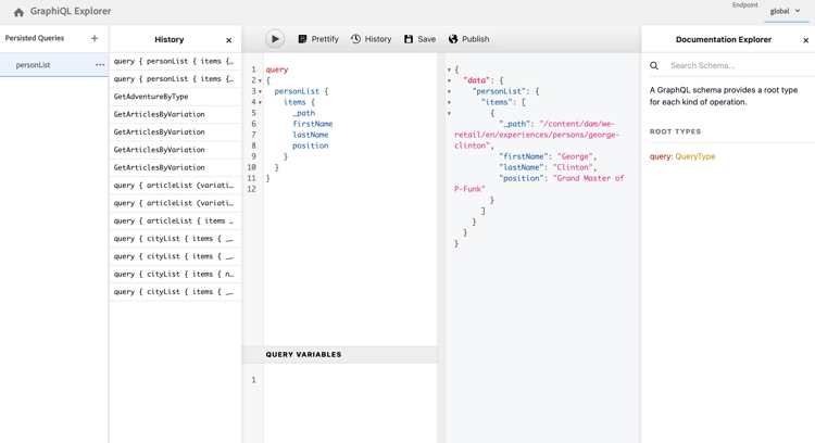 GraphiQL documentation