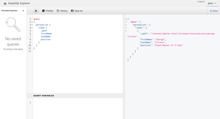 GraphiQL results