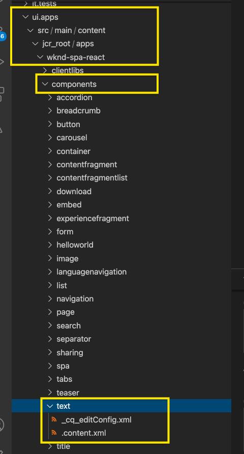 WKND text component