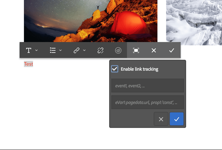 Enabling link tracking