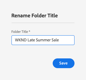 Rename folder