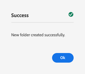 Confirm folder