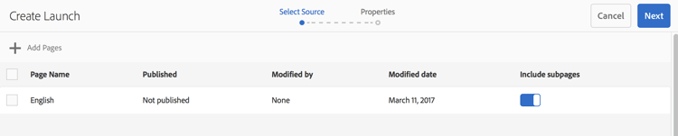 Specify properties