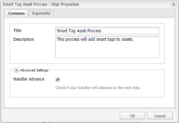 Configure DAM Update Asset workflow and add smart tag step