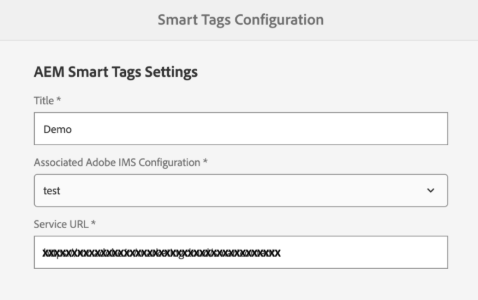 Smart Tags Configuration