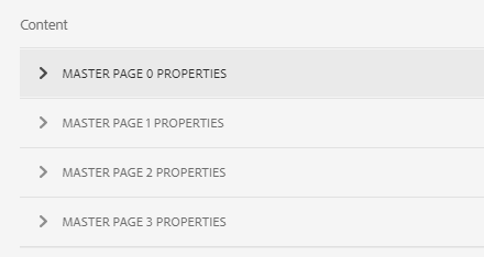 Master Page Properties
