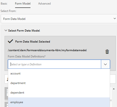 Form Data Model