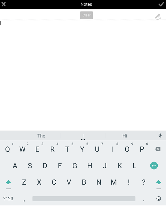 Keyboard in AEM Forms app scribble