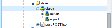 Screenshot showing the copying of the dialog node to the action folder