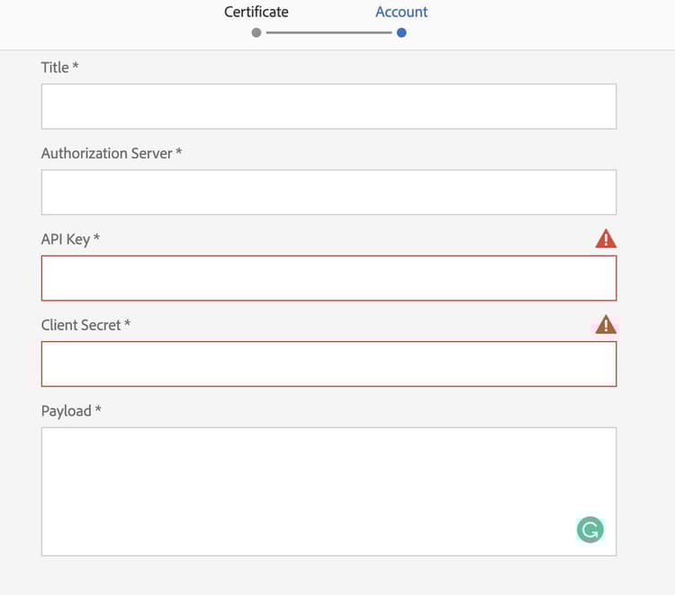 Payload IMS configuration