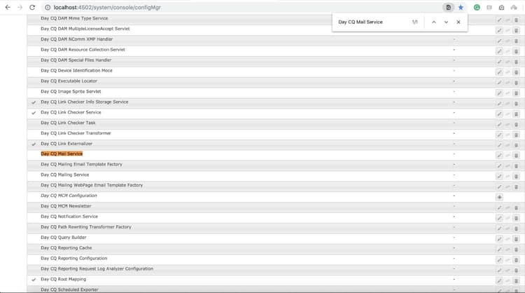Configure Day CQ Mail Service