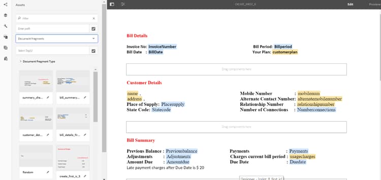 Document fragments for Interactive Communications