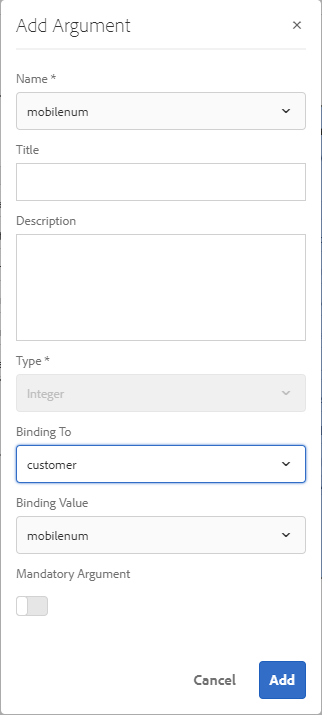 Add association for an argument