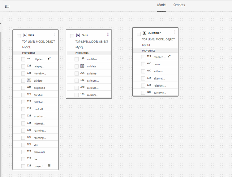 Data model objects