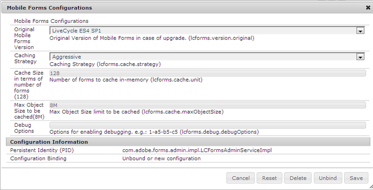 Forms Configuration