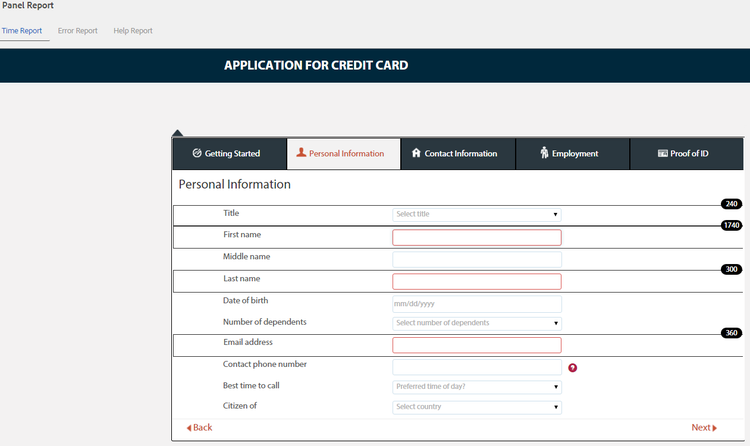 Detailed panel report