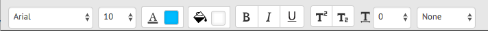 Font toolbar