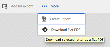 Custom functionality: Download Flat PDF