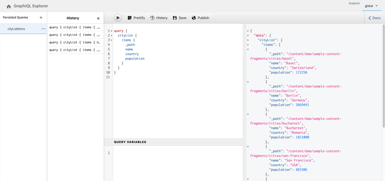 GraphiQL Interface