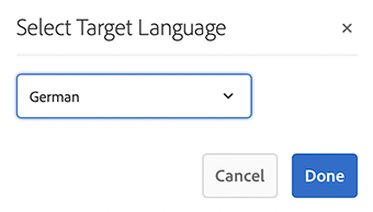 Select target language