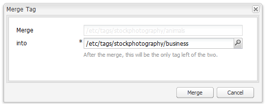 Merging a tag