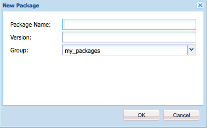 New package dialog