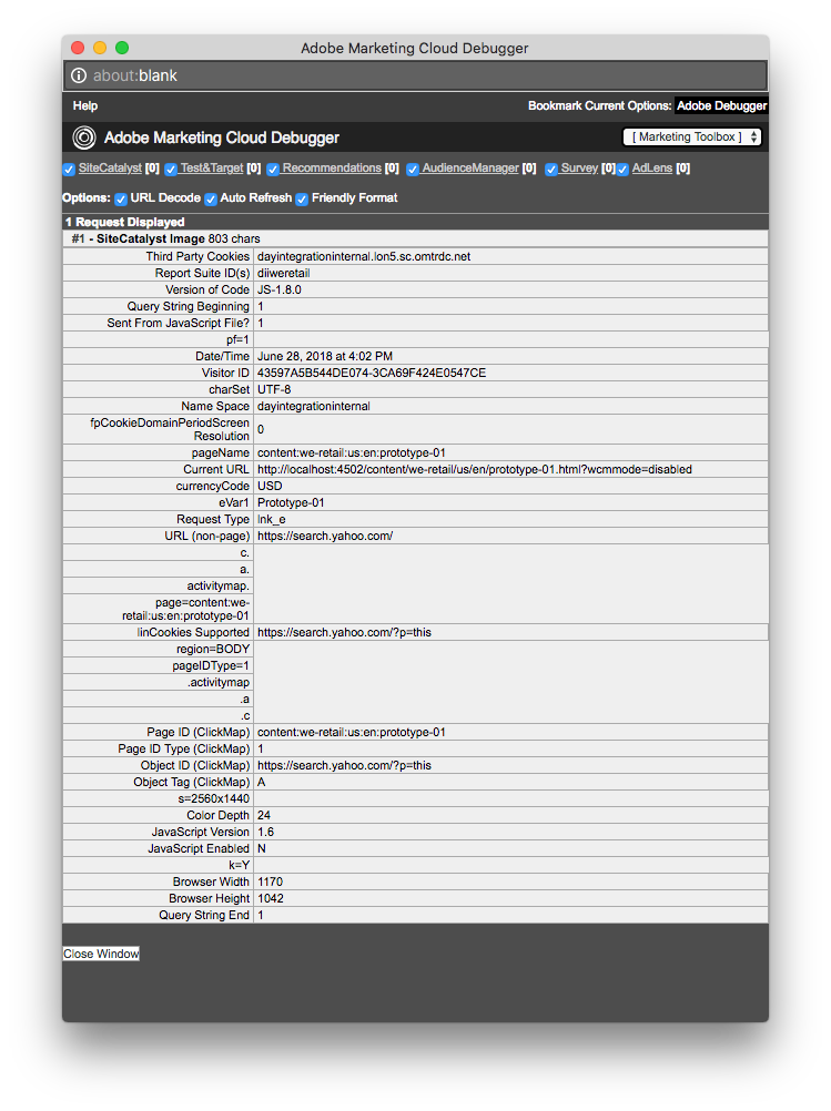 Adobe Marketing Cloud Debugger