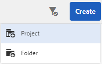 Create project button