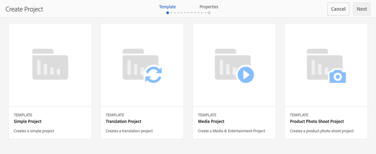 Create Project wizard