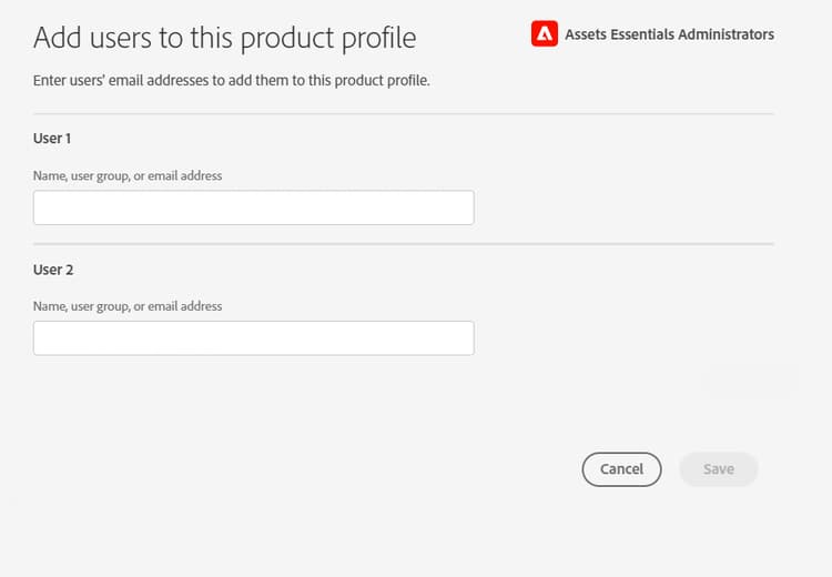 Add users admin profile